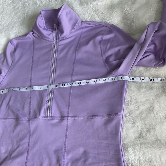 Lucy Tech Activewear Top Women’s Small Long Sleeve 1/2 Zip Pullover Lavender - Picture 7 of 8